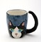 Ceramic Black Cat Mug, Home Décor, Gift for Her, Gift for Mom, Kitchen Décor, Cat Lovers Gift, Pet Loss Gift, Cafe Decor